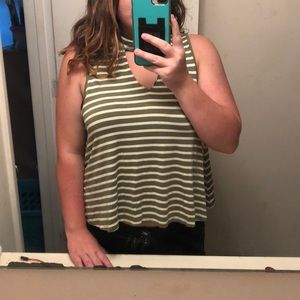 Striped cami with built in choker